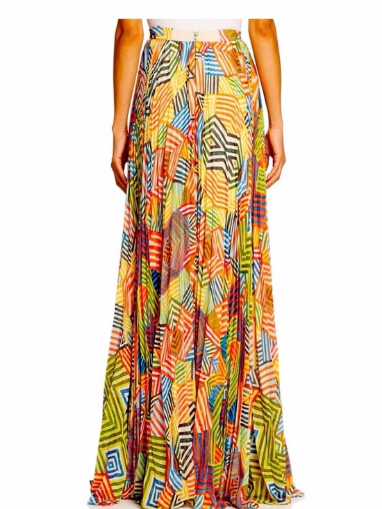 Alice + Olivia Dresses & Skirts - Alice + Olivia Multicolor Geometric Print Maxi Skirt